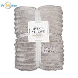 COZZY veľká deka 340 g/m2, sivá s potlačou loga