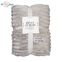 COZZY veľká deka 340 g/m2, sivá s potlačou loga