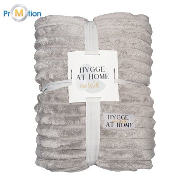 COZZY veľká deka 340 g/m2, sivá s potlačou loga