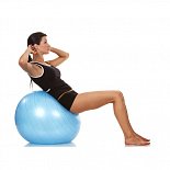 fit exercise ball, blue, logo print