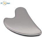 GUA SHA GLOW masážní kámen, stříbrná s laserem loga