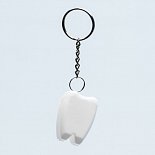 tooth shape pendant with dental floss print logo