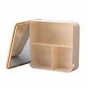 jewelry box, cosmetics with bamboo lid and mirror, logo printing