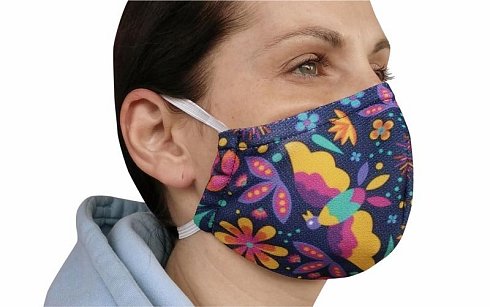 face mask / mask with full-area printing