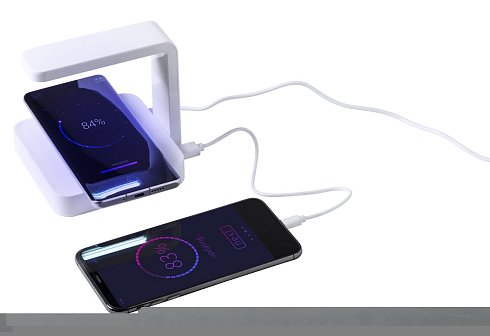 uv sterilization lamp with logo printing and wireless charger